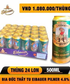 Bia Đức Eibauer Zittauer Burgerbrau Pilsner 4.8% – Thùng 24 lon 500ml