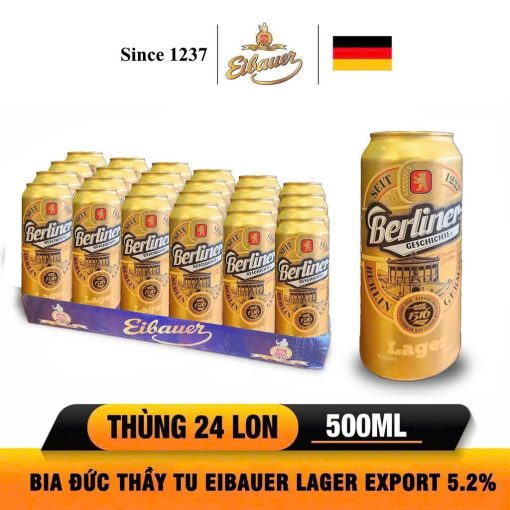 Bia Đức Eibauer Berliner 5.2% – Thùng 24 lon 500ml