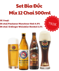Set Bia Đức Mix - 12  Chai 500ml (Mix 2 loại)