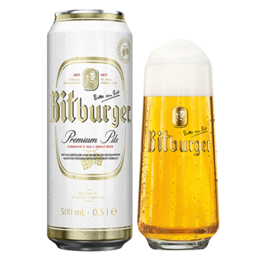 Bia Bitburger Premium Pils 5% – Thùng 24 lon 500ml
