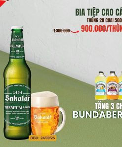 Alternative view of Bia Bakalar Premium Lager 4.9% Tiệp – Thùng 20 Chai 500ml