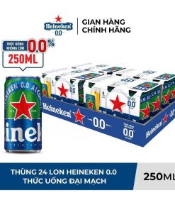 Bia Heineken Không Cồn 0.0% – Thùng 24 Lon 250ml