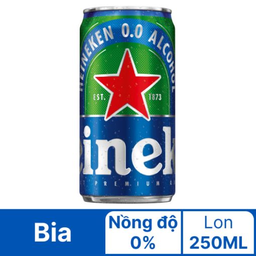 Bia Heineken Không Cồn 0.0% – Thùng 24 Lon 250ml