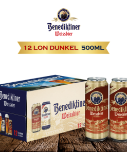 Bia Benediktiner Weissbier Dunker 5.4% – Set 12 Lon 500ml