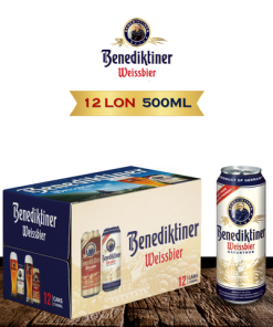 Bia Benediktiner Weissbier 5.4% – Set 12 Lon 500ml