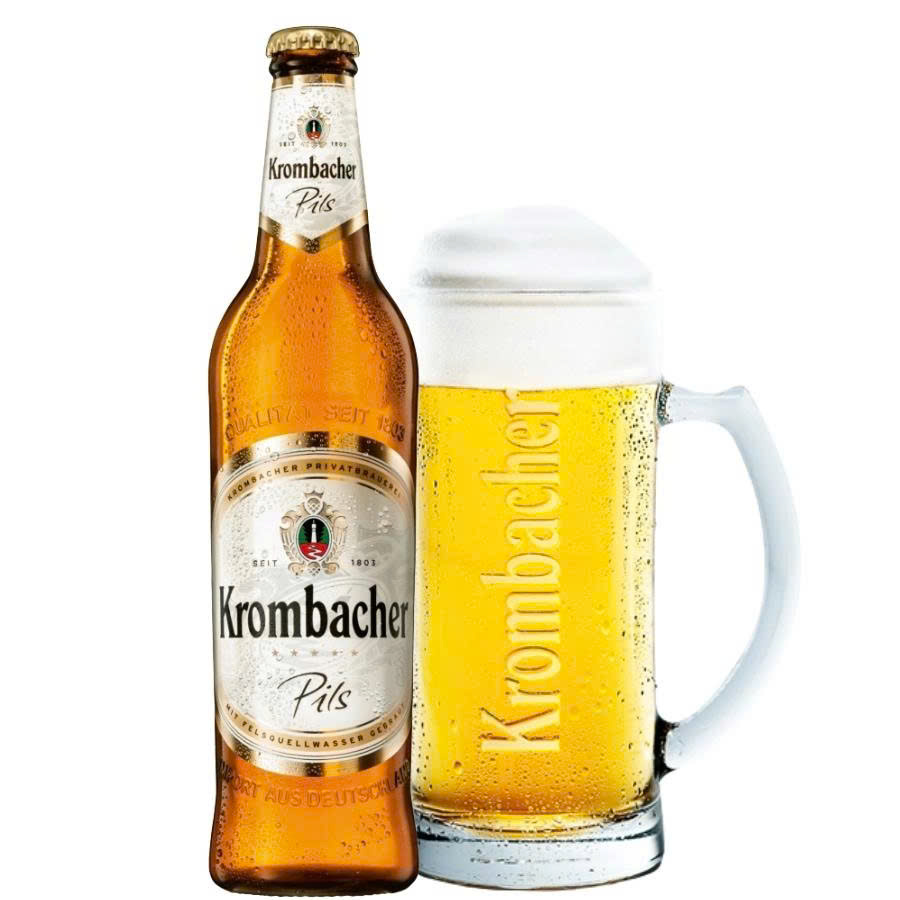 Bia Krombacher Pils 4.8% – Thùng 12 Chai 500ml