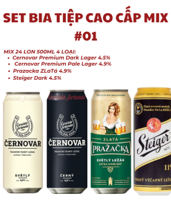 Set Bia Tiệp Cao Cấp Mix #01 - Thùng 24 Lon 500ml