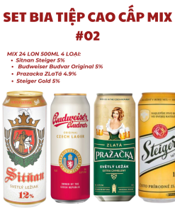 Set Bia Tiệp Cao Cấp Mix #02 - Thùng 24 Lon 500ml