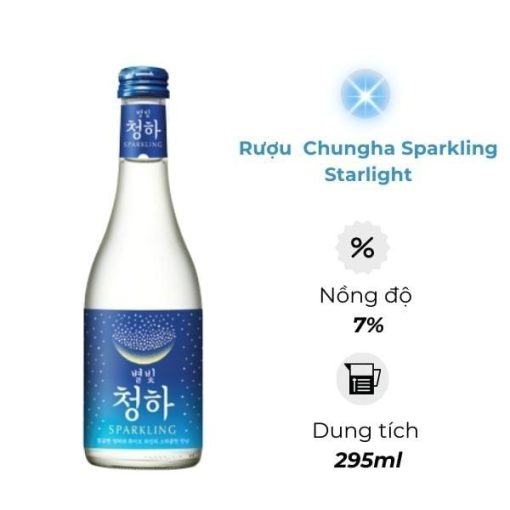 Sake ChungHa Sparkling 7% - Chai 295ml
