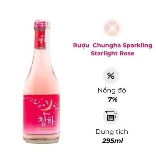 Sake ChungHa Sparkling Rose 7% - Chai 295ml