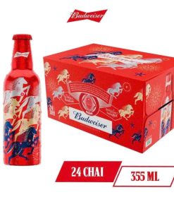 Bia Budweiser Aluminum Xuân 5% "Tết 2026" - Thùng 24 Chai Nhôm 355ml