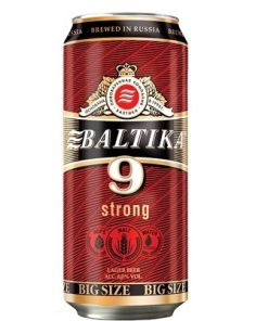 Bia Nga Baltika 9 Strong 8% - Thùng 12 Lon 900ml