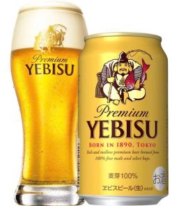 Bia Nhật Premium Yebisu 5%  - Thùng 24 Lon 350ml