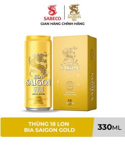 Bia SaiGon Gold 5% - Thùng 18 Lon 330ml