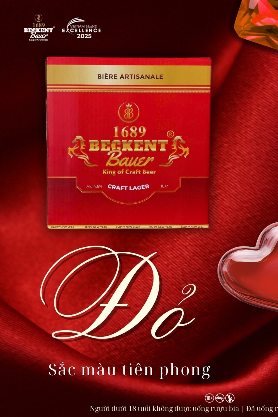 Bia 1689 Beckent Bauer Craft 4.6% – Thùng 6 Bình 1L - Ảnh 2