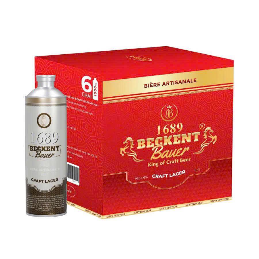 Bia 1689 Beckent Bauer Craft 4.6% – Thùng 6 Bình 1L