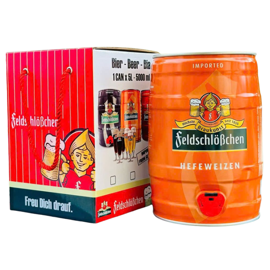 Bia Đức FeldschloBchen Pale Wheat 5% – Thùng 2 Bom 5L