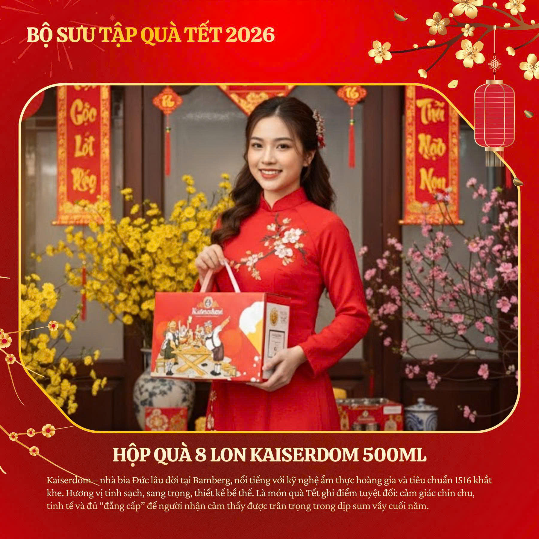 Hộp Quà Bia Đức Kaiserdom - 8 Lon 500ml - Ảnh 2