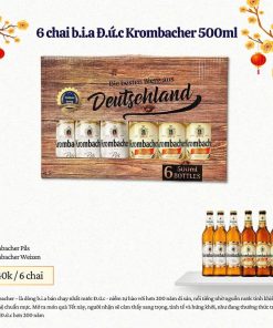 Hộp Quà Bia Đức Krombacher - 6 Chai 500ml
