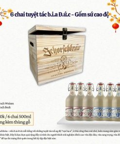Hộp Quà Gỗ Bia Sứ Đức Schorsch Bock Mix  - Thùng 6 Chai 500ml