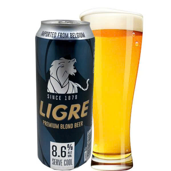 Bia Bỉ Ligre Premium Blond 8.6% – Thùng 24 Lon 500ml