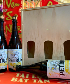 Hộp Quà Gỗ Bia Bỉ Petrus Blond 6.5% – 3 Chai 750ml