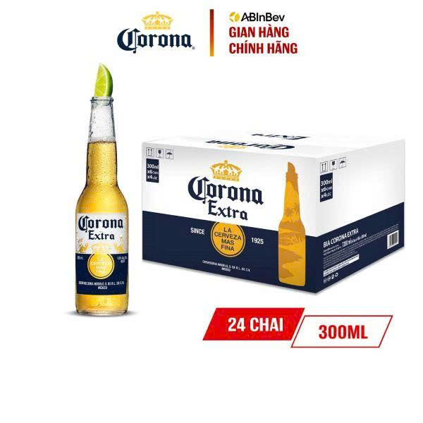 Bia Corona Extra 4.5% – Thùng 24 Chai 300ml