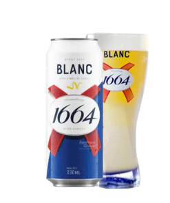 Bia Kronenbourg 1664 Blanc Sleek 5% – Thùng 24 Lon 330ml