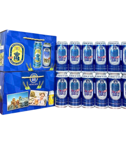 Hộp Quà Bia Đức HB Hofbrau Munchner Weisse 5.1% – Hộp 12 Lon 500ml