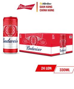 Bia Budweiser Sleek 5% VN - Thùng 24 Lon 330ml