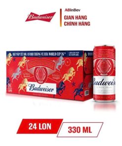 Bia Budweiser Sleek Xuân 5% "Tết 2026" - Thùng 24 Lon 330ml