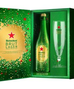 Hộp Quà Bia Hà Lan Heineken® Brut Lager 5% – 1 Chai 750ml + 1 Ly