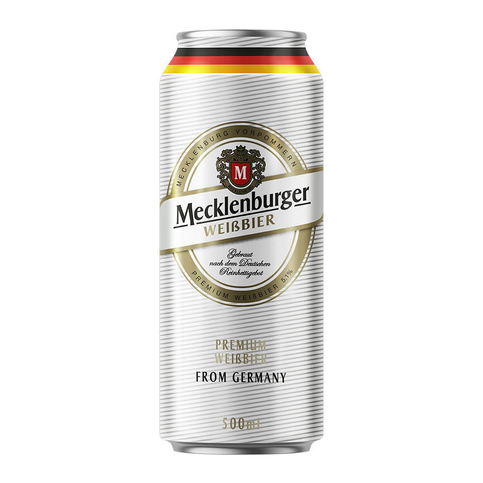 Bia Đức Mecklenburger Weissbier 5.1% – Thùng 24 Lon 500ml