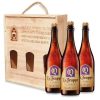 Hộp Quà Gỗ Bia Hà Lan La Trappe Quadrupel 10% – Set 3 Chai 750ml