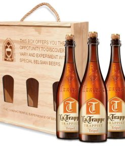Hộp Quà Gỗ Bia Hà Lan La Trappe Triple 8% – Set 3 Chai 750ml