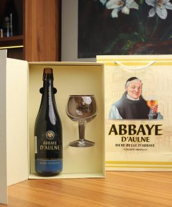 Hộp Quà Bia Bỉ Abbaye D’Aulne Premier Cru 9% - Set 1 Chai 750ml + 1 Ly