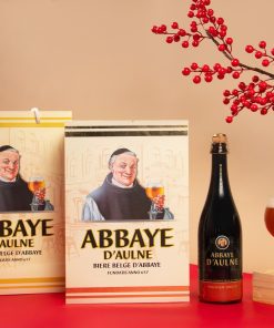 Hộp Quà Bia Bỉ Abbaye D’Aulne Cuvee Royale 9% - Set 1 Chai 750ml + 1 Ly