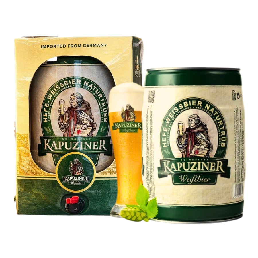 Bia Đức Kapuziner Weissbier 5.4% - Thùng 2 Bom 5L