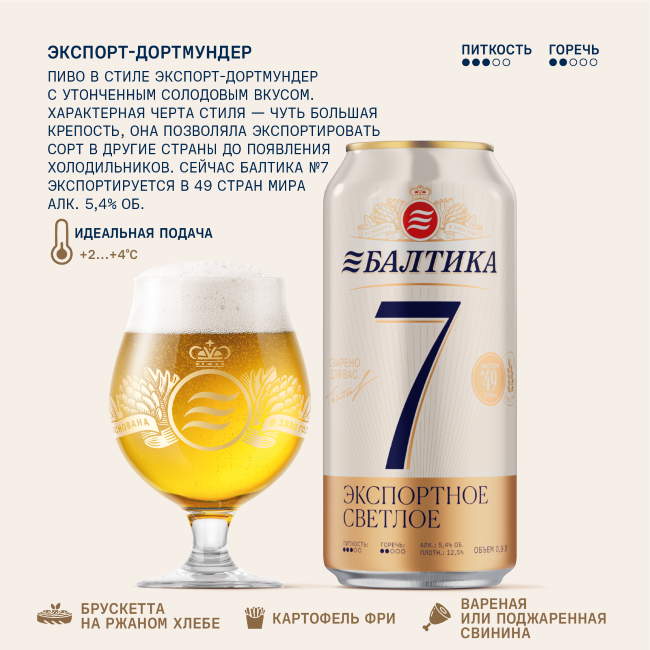 Bia Nga Baltika 7 Export 5.4% - Thùng 12 Lon 450ml (Date Sale: 28/05/26) - Ảnh 2