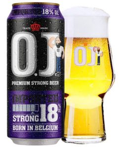 Bia Bỉ OJ Premium Strong 18% – Thùng 24 Lon 500ml (Date Sale: 06/26)