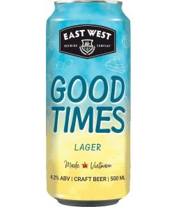 Bia East West Good Times Lager 4.2% - Thùng 12 Lon 500ml
