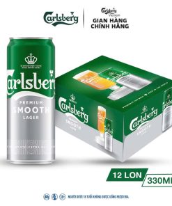 Bia Carlsberg Smooth Lager 4% - Thùng 12 Lon 330ml