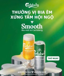 Alternative view of Bia Carlsberg Smooth Lager 4% - Thùng 12 Lon 330ml
