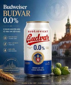 Bia Tiệp Budweiser Budvar Không Cồn 0% – Thùng 24 Lon 330ml