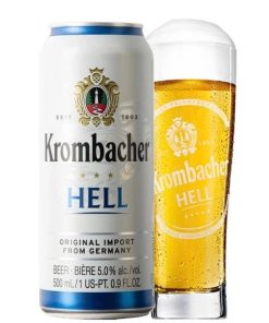 Bia Đức Krombacher Hell 5% – Thùng 24 Lon 500ml