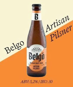 Bia Craft Belgo Artisan Pilsner 5.2% – Thùng 24 Chai 330ml