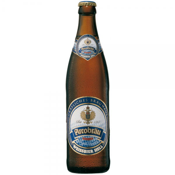 Bia Đức Arcobrau Weissbier Hell 5.3% - Thùng 20 Chai 500ml