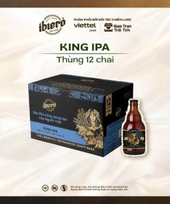 Bia Craft IBIERO King IPA 8.2% - Thùng 12 Chai 330ml