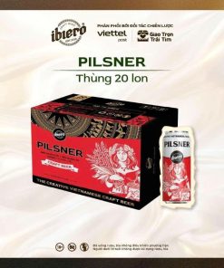 Bia Craft IBIERO Pilsner 5.2% - Thùng 20 Lon 330ml