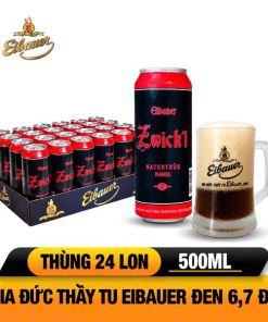Bia Đức Eibauer Zwick’l Naturtrub Dunkel 6.7% – Thùng 24 Lon 500ml